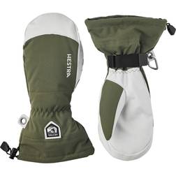 Hestra Army Leather Heli Ski Mitt - Olive/Grey