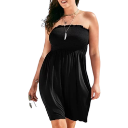 Swimsuits For All Jenna Bandeau Cover Up Dress - Black