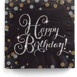 Paper Napkins Happy Birthday Glamour 16-pack