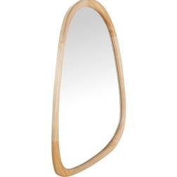 Alexandra House Living Wood Abstract Natural/Silver Wall Mirror 60x90cm