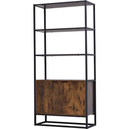 Homcom Freestanding Tall Organizer Multifunctional Brown Armadio 76x162.5cm