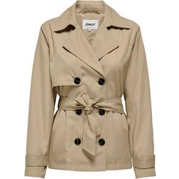 Only Chloe Short Trenchcoat - Brown/Tannin