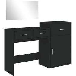 vidaXL 3276519 Black Toiletbord 39x80cm 3stk