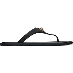 Versace Black Alia Flat Rubber Sandals 1B00V-Black-Gold IT