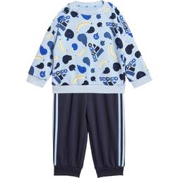 Adidas Infant Sportswear Essentials Allover Print Jogger Set - Clear Sky