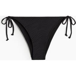 H&M Damen Tie-Tanga Bikinihose Schwarz