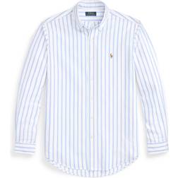 Polo Ralph Lauren Classic Fit Striped Oxford Shirt - White Blue