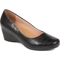 Pavers Wedge Heel Slip-On Pumps WK38017 324 233 Black