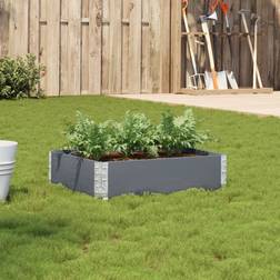 vidaXL Garden Planter Grey 80x60 Solid Wood Pine