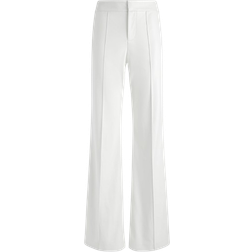 Alice + Olivia Dylan Vegan Leather Wide Leg Pant - Ecru