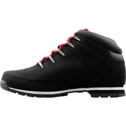 Timberland Mens Euro Sprint Mid Hiker Nubuck Black Red Boots