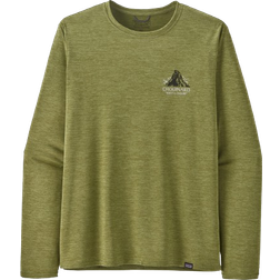 Patagonia Men's Long Sleeved Capilene Cool Daily Graphic Shirt - Chouinard Crest/Buckhorn Green X-Dye