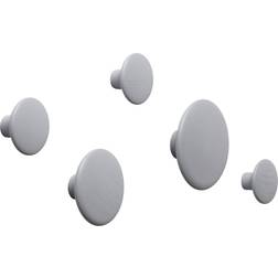 Muuto The Dots Grå Klädkrok 17cm 5st