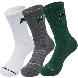 New Balance N Logo Crew Socks 3-pack - Dark Green/Grey/White