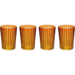 L'Objet Prism Highball Amber Drink Glass 50.3cl 4pcs