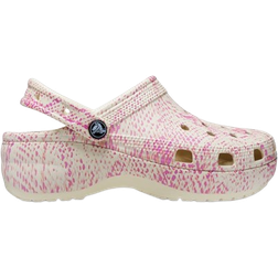 Crocs Classic Platform Snake Print Clog - Bone/Multi