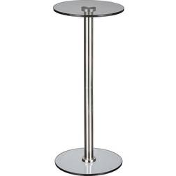 mDesign Drink Table Smoke Chrome Small Table 24.1cm