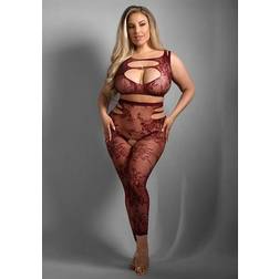 Fantasy Lingerie Undivided Attention Top & Crotchless Tights Queen