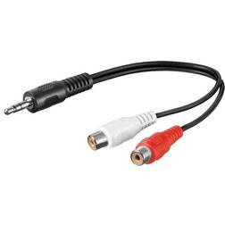 Goobay 3.5mm - 2RCA M-F 0.2m