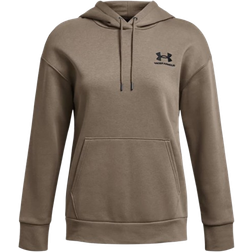 Under Armour Women's Essential Fleece Hoodie - Taupe Dusk/Black