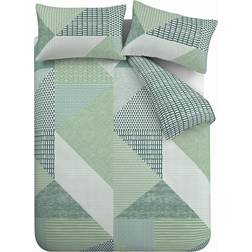 Catherine Lansfield Larsson Geo Duvet Cover Green (220x200cm)