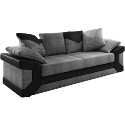 Furnishings For Less UK Dino Large Black/Grey Sofa 210cm 3 Seater