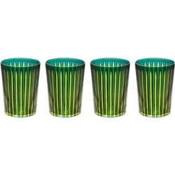 L'Objet Prism Highball Emerald/Chartreuse Drinking Glass 50.3cl 4pcs