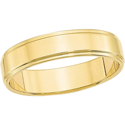 Gem & Harmony Step Edge Wedding Band Ring - Gold