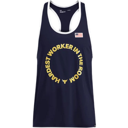 Under Armour Men's Project Rock Tank - Midnight Navy/White