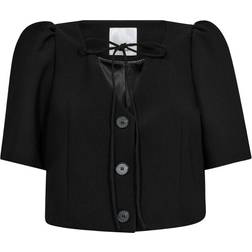 Co'Couture Vola Tie SS Blazer - Black