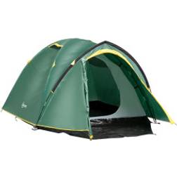 Northio Dome Tält 2-3 Pers 190T Glasfiber Grön/Gul