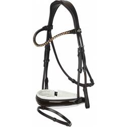 LeMieux Kudos Patent Dressage Bridle Colour: Black/White, Extra