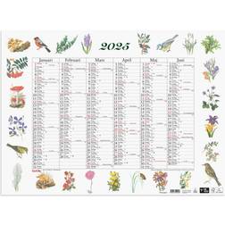 Burde 2025 Wall Calendar Stora Naturalmanackan
