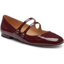 Coach Winley Mary Jane Merlot Women's Flat Shoes Red 8.5 M