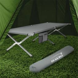 Hauki Campingbett Feldbett klappbar 210x83x46 cm Grau mit Tragetasche bis 150 kg