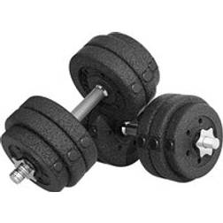 Homcom 30KG Adjustable Dumbbells Set, Hand Weights Set for Gym Weight Lifting Training UK