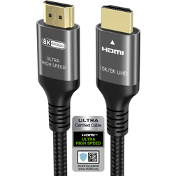 Ubluker 10K 8K 4K 48Gbps Standard HDMI - Standard HDMI M-M 4m
