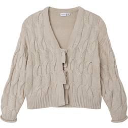 Name It Kimmao Cable Knitted Cardigan - Peyote Melange (13231251)