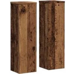 vidaXL Plant Stand 2pcs Old Wood Engineered Wood