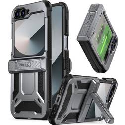 Poetic Licence spartan case for samsung galaxy z flip 6 kickstand hybrid cover gun metal Metallic Gun metal