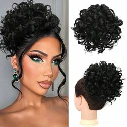Shein Messy Bun Short Curly Ponytail Extension Elastic Drawstring Loose Hair Bun Hair Pieces