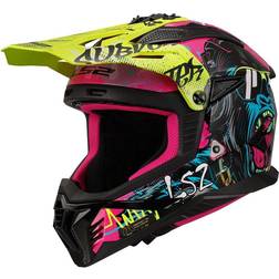 LS2 Crosshjelm MX708 Fast II Gorilla, Lilla/Hi-Vis Gul
