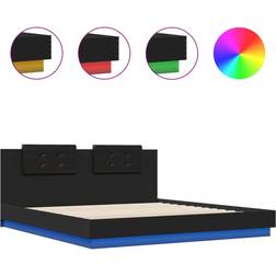 vidaXL LED Without Mattress Sengeramme 163x203cm