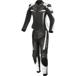 Büse Mille Two Piece Ladies Motorcycle Leather Suit - Black/White/Neon Woman