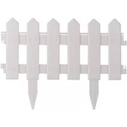 Garden Mile 1 Pack of 4 White Picket Fence Panels Flower Border