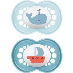 Mam original soother blue cute 16m 2pk