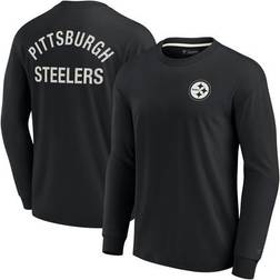 Fanatics Men's and Women's Signature Black Pittsburgh Steelers Super Soft Long Sleeve T-shirt Black