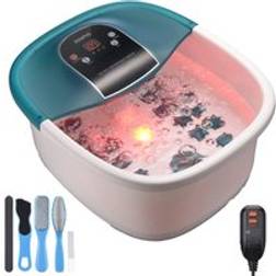Renpho Edge Shiatsu Foot Spa Bath Massager with Pedicure Kit Green, Green