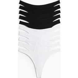 H&M Panty Thong 10-pack - Black/White