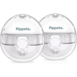 Pippeta Compact LED Handsfree Breast Pump Suction Modes Anti-Leak Hands-Free Design Automatic Shut Off Timer